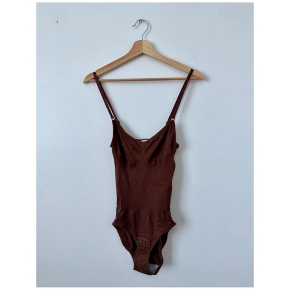 Dark Brown One-Piece Shapewear Bodysuit –‎ Size Large – NWOT